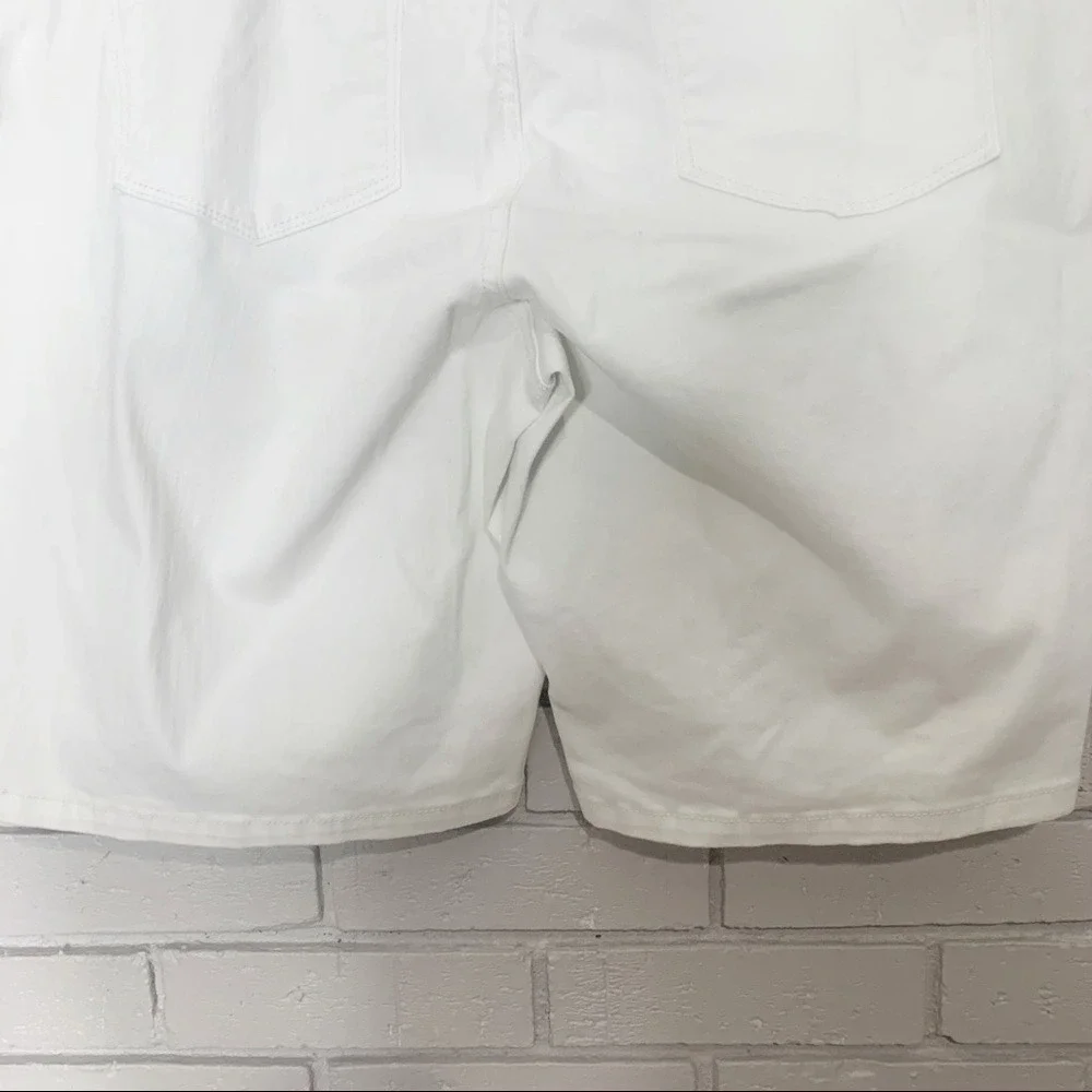 Jessica Simpson Maxwell Bermuda White Denim Shorts | Plus Size‎ 24W High Rise